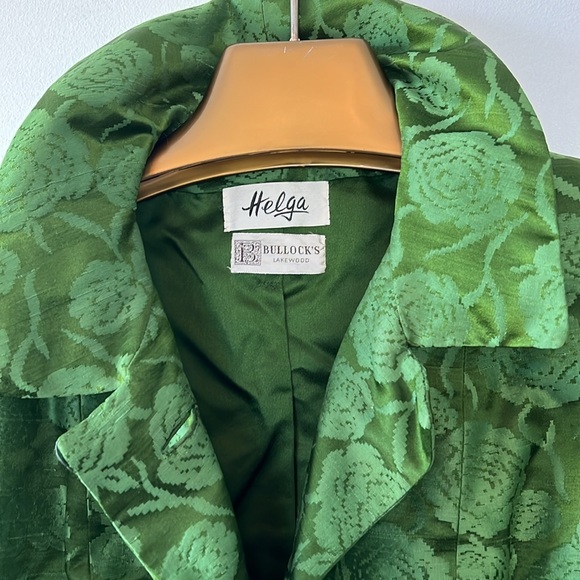 Vtg 1950s RARE Helga Emerald Green dress and jacket Vtg 10 = S/M now 2 pieces - Picture 13 of 14